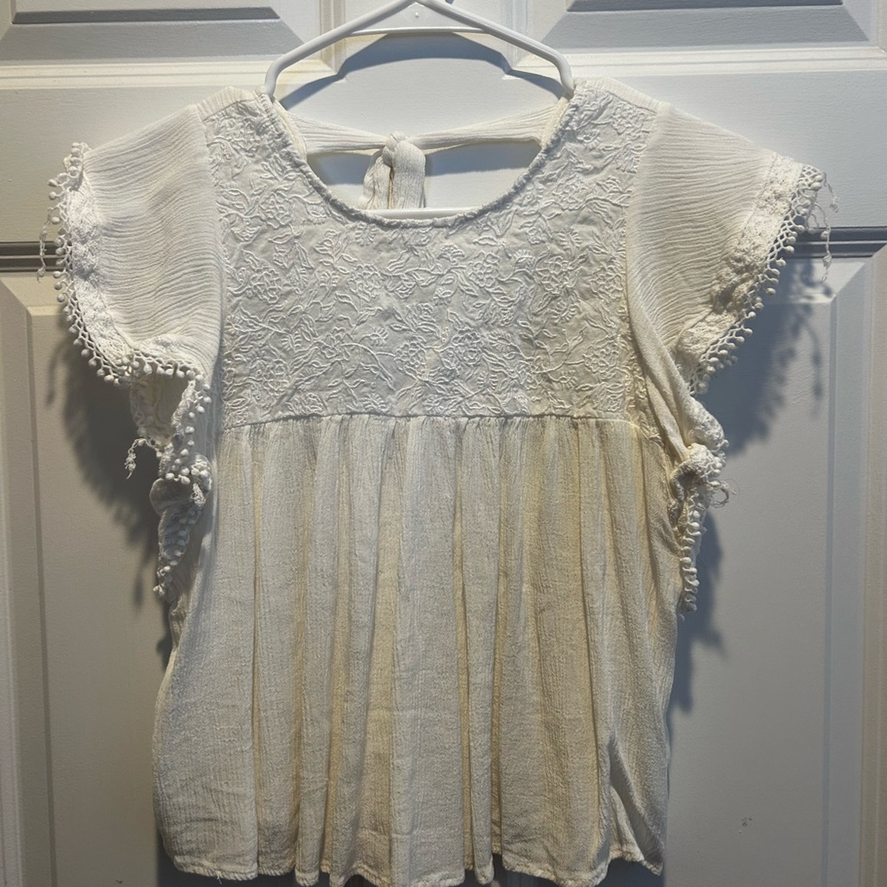 Aeropostale Cream Lace Blouse